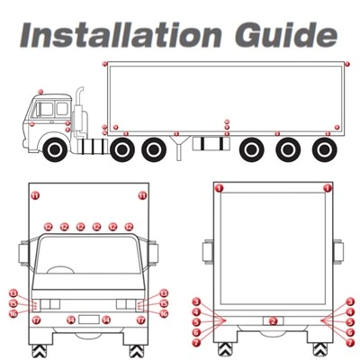 32LED Double Face Amber Red White Truck Side Marker Lights DC12V-24V For Retrofit/Upgrade price